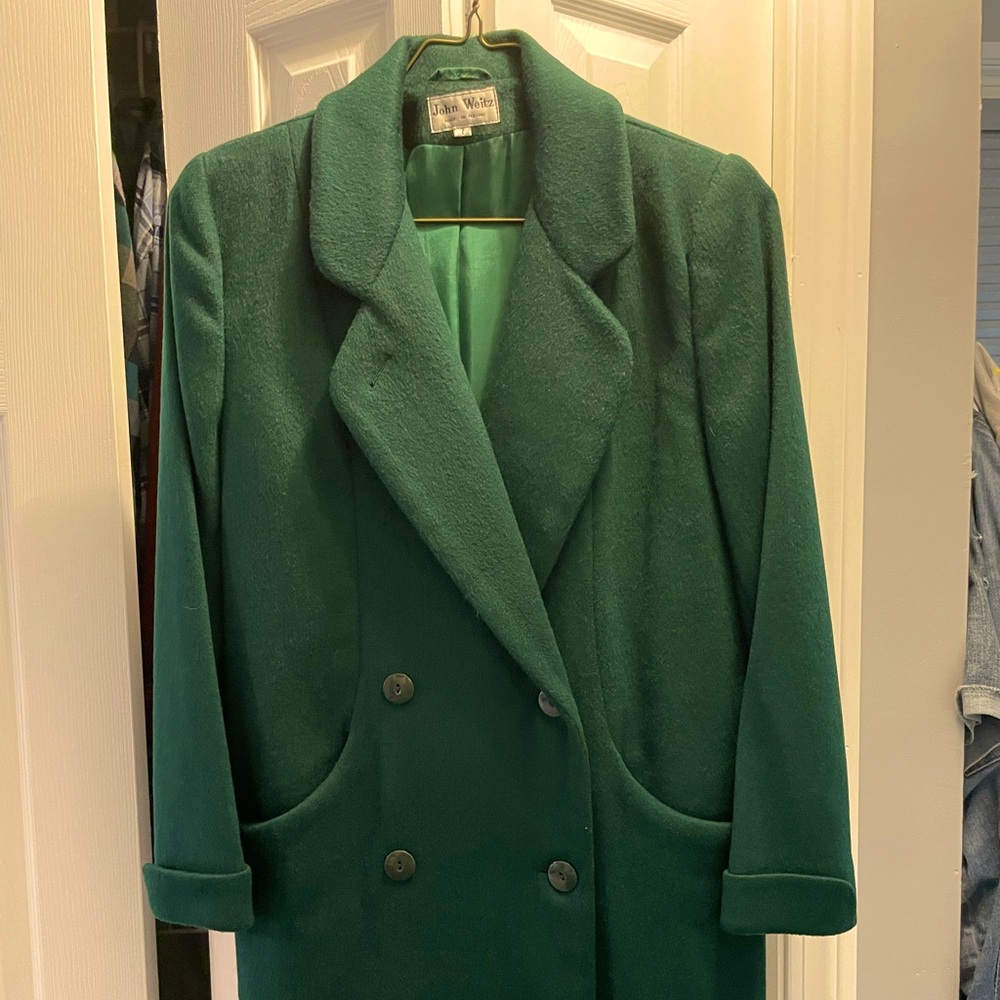 Full length women’s wool coat by John Weitz.